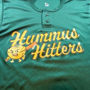 Alleson Athletic Hummus Hitters Green Performance Polo Shirt Mens S Aladdin 03